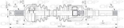  DRS604700 OPEN PARTS Приводной вал