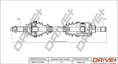  DP2110100421 Dr!ve+ Приводной вал