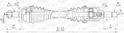  DRS646700 OPEN PARTS Приводной вал