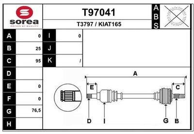  T97041 EAI Приводной вал