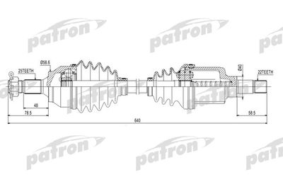  PDS0229 PATRON Приводной вал