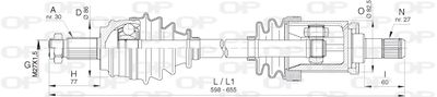  DRS639500 OPEN PARTS Приводной вал