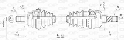  DRS644600 OPEN PARTS Приводной вал