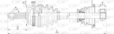  DRS620900 OPEN PARTS Приводной вал