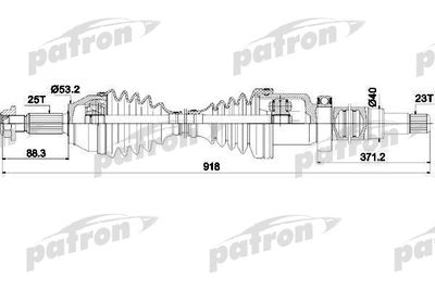  PDS0451 PATRON Приводной вал