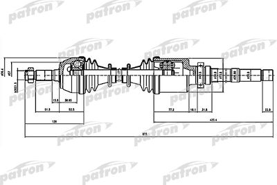  PDS1063 PATRON Приводной вал