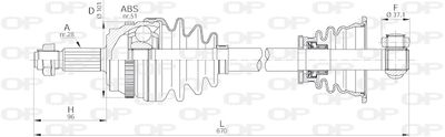  DRS618000 OPEN PARTS Приводной вал