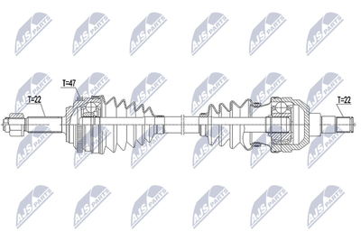  NPWDW045 NTY Приводной вал