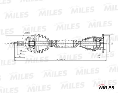  GC02125 MILES Приводной вал