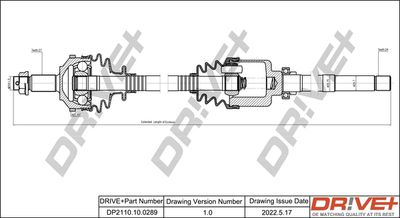  DP2110100289 Dr!ve+ Приводной вал