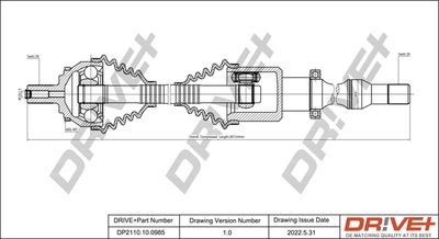  DP2110100985 Dr!ve+ Приводной вал