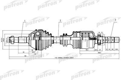  PDS0161 PATRON Приводной вал