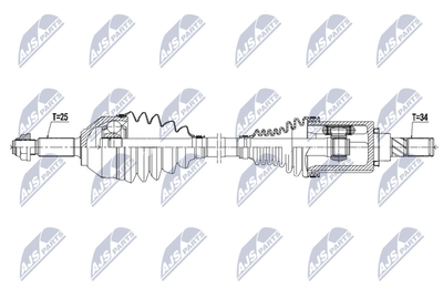  NPWFR125 NTY Приводной вал