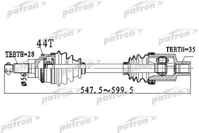  PDS2919 PATRON Приводной вал