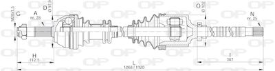  DRS617500 OPEN PARTS Приводной вал