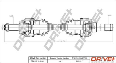  DP2110100144 Dr!ve+ Приводной вал