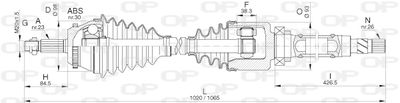  DRS630900 OPEN PARTS Приводной вал