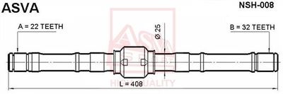  NSH008 ASVA Приводной вал