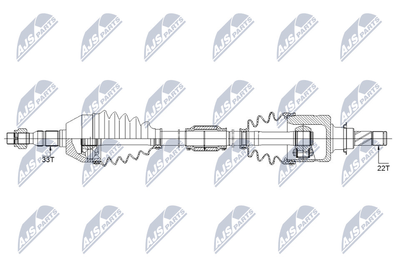  NPWPL093 NTY Приводной вал