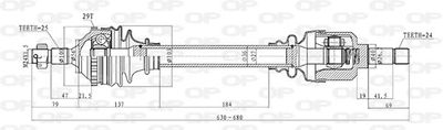  DRS627600 OPEN PARTS Приводной вал