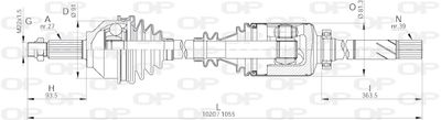  DRS623000 OPEN PARTS Приводной вал