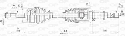  DRS647700 OPEN PARTS Приводной вал