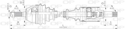  DRS600600 OPEN PARTS Приводной вал