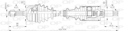  DRS623200 OPEN PARTS Приводной вал