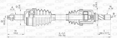  DRS642900 OPEN PARTS Приводной вал