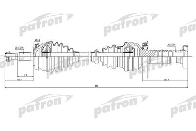  PDS0306 PATRON Приводной вал
