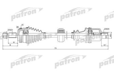  PDS0118 PATRON Приводной вал
