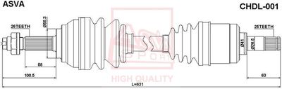  CHDL001 ASVA Приводной вал