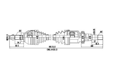  DDS218102 DYNAMATRIX Приводной вал