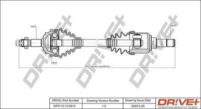  DP2110100314 Dr!ve+ Приводной вал