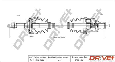  DP2110100699 Dr!ve+ Приводной вал