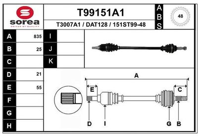  T99151A1 EAI Приводной вал