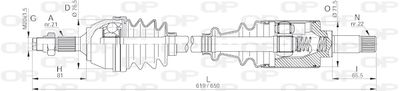  DRS608600 OPEN PARTS Приводной вал