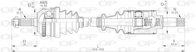  DRS618300 OPEN PARTS Приводной вал