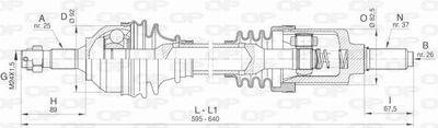  DRS646900 OPEN PARTS Приводной вал