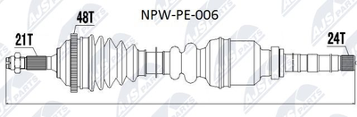  NPWPE006 NTY Приводной вал