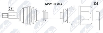  NPWFR014 NTY Приводной вал