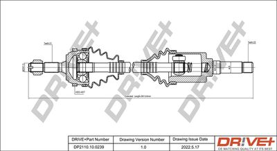  DP2110100239 Dr!ve+ Приводной вал