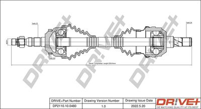  DP2110100480 Dr!ve+ Приводной вал