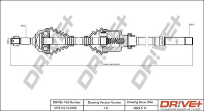  DP2110100180 Dr!ve+ Приводной вал