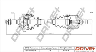  DP2110100576 Dr!ve+ Приводной вал