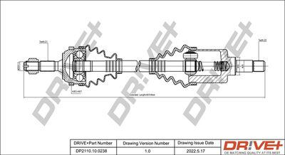  DP2110100238 Dr!ve+ Приводной вал