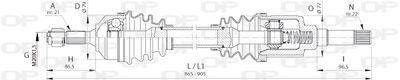  DRS639100 OPEN PARTS Приводной вал