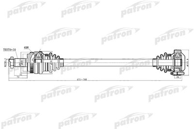  PDS0236 PATRON Приводной вал