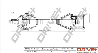  DP2110100092 Dr!ve+ Приводной вал