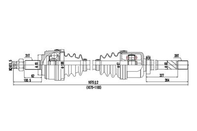  DDS218248 DYNAMATRIX Приводной вал